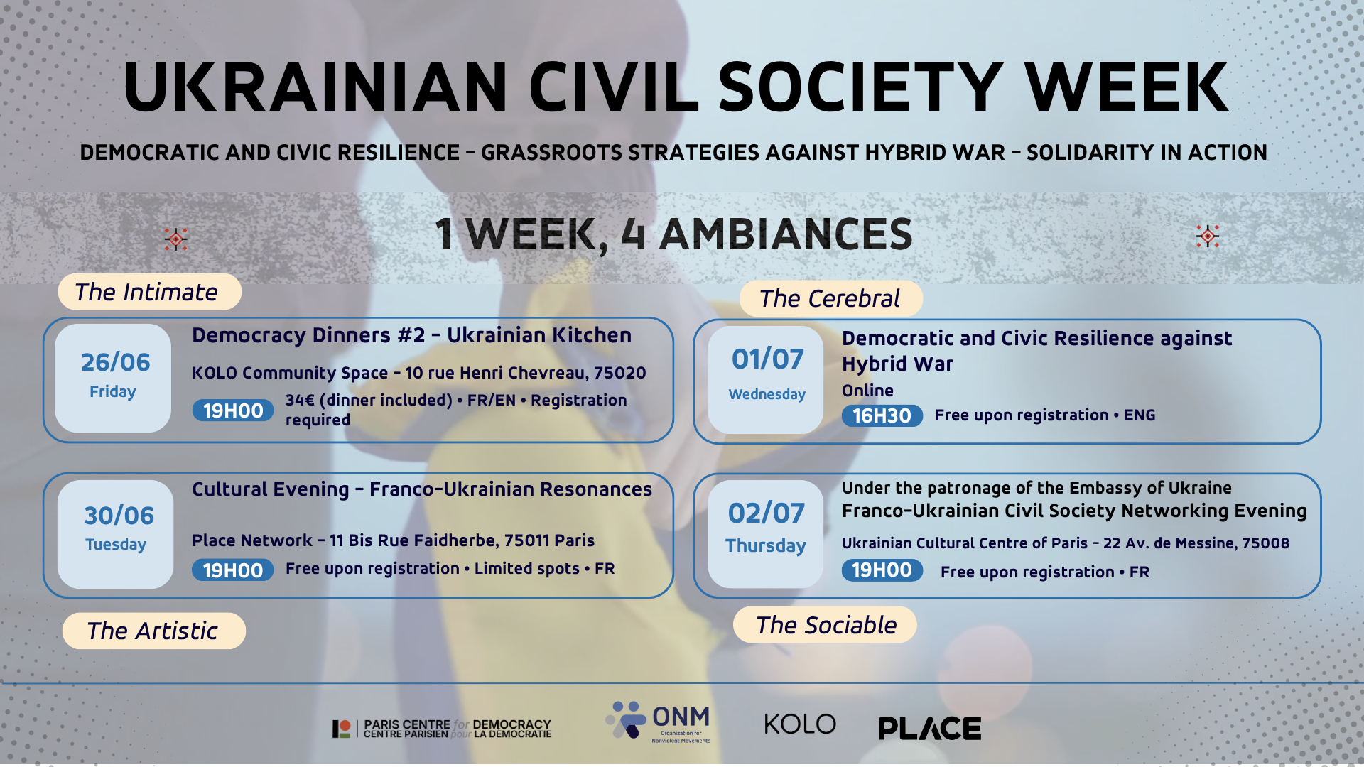 Ukrainian Civil Society Week — 1 Week, 4 Ambiances